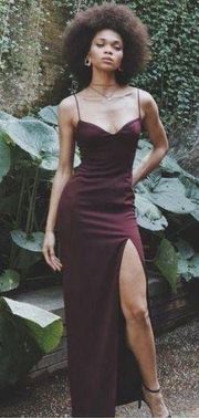 NWT Jay Godfrey Harrah Prom Bridesmaid Dress In Wine Maroon Size 8