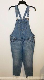 Raw Hem Denim Overalls Size 6