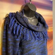 Notations Sweater Womens Cowl Neck With Frills