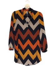 -Chevron Shift Dress