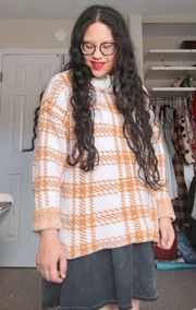 Plaid Oversized Fuzzy Holiday Sweater