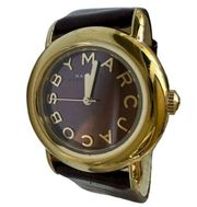 MARC BY MARC JACOBS MBM1185 Analog Brown Leather and Dial Gold Tone Round Watch