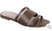 𝅺halston Raider Brown Taupe Slide Sandal