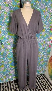 Anthropologie Cloth & Stone Gulpiyuri Grey Jumpsuit Size:SP