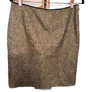 Laundry by Shelli Segal Tweed Silk Trim Pencil Skirt - size 6