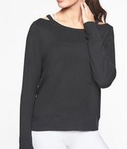 #12  Cutout Neck Sweatshirt in Black