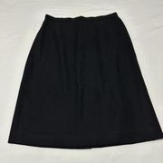 Vintage Giorgio Armani Le Collezioni 100% Wool Black Size 8 Business Skirt