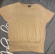 New Direction Sparkly Top Brown Small Used Good Preowned