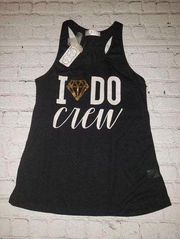 NWT Women's Size L/XL Black I Do Crew Bridal Tank Top