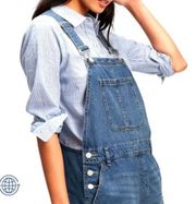 Ripped Distressed Cutoffs Shortall denim overalls