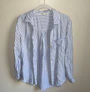 Beach Lunch  pinstripe button down shirt