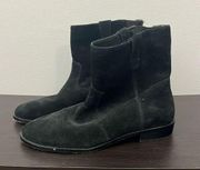 Rebecca Minkoff Black Suede Chasidy Low Heel Boots Booties Women's Size 8.5