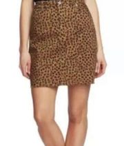 Cece Leopard Print Mini Skirt(Size 10)