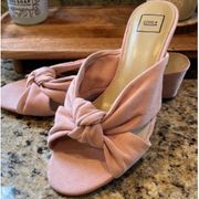 Lord & Taylor Karynn Wedges Pink Size 7 Suede Leather Quiet Luxury Classiccore