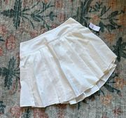 White Pleated Skirt