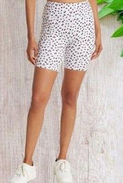 X by Gottex Active Biker Shorts in Polka Flower XS