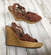 Charlotte Russe Wedges Sandals Strappy Cork High