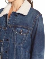 Good American Sherpa collate Trucker Jacket