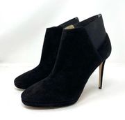 JIMMY CHOO black suede heel booties, made in Italy, 39.5