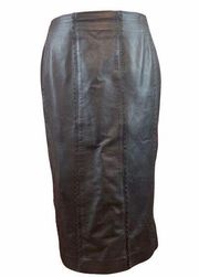 Vintage Doncaster black buttery soft leather skirt