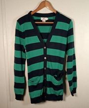 Vineyard vines cardigan preppy strpped cardigan 50% wool size Medium women