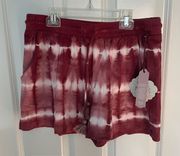 Red Tie Dye Shorts