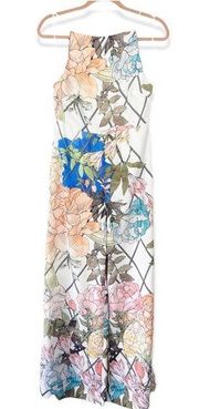 KEEPSAKE THE LABEL REVOLVE Floral Multicolor High Neck Cropped Jumpsuit XS