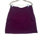 Athleta womens large tall skort skirt shorts purple golf casual basic plum cargo