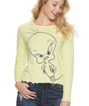 Looney Tunes Tweety Yellow Long Sleeve Shirt Small