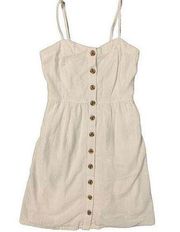 Universal Thread | White Thin Strap Sweatheart Neckline Button Down Dress XS