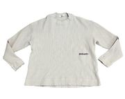 Madhappy Logo Beige Waffle Knit Crewneck Sweater