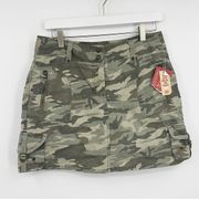 Faded Glory Vintage Y2K Camouflage Mini Skirt Size 6 Early 2000s