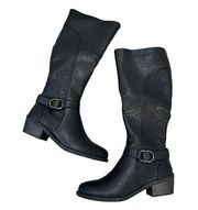 Easy Street Luella Tall Fashion Boot Black Knee High Tall Size 7.5 M New