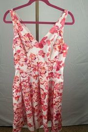 Lauren Ralph Lauren Pink Floral Sleeveless Mid-length Spring Cotton Dress 12