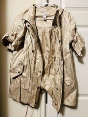 EUC ZENERGY by  rain jacket size 1 in gold/champagne