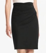 M.M. Lafleur‎ Soho Stretch Ruched Pencil Skirt Womens Size XL Black Work Lined