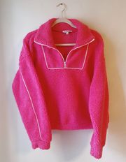 Pretty Garbage Pink Fleece Quarter zip