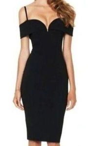 Nookie Pretty Woman Gown Midi Black NWT XS