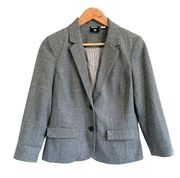 BDG Women's Twill Two Button Classic Blazer in Charcoal Grey Gray Medium