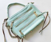 Tame Teal 3-Zip Moro Crossbody Bag