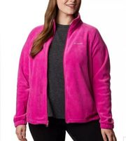 Columbia Benton Springs Full Zip Fleece Jacket in Fuchsia Size 1X