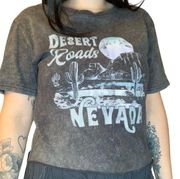 obsessive love “desert roads nevada” crop top size small