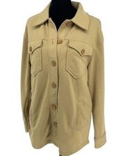 BAGATELLE COLLECTION Heavy Knit Button Down Shacket XSmall Nwt Khaki Tan