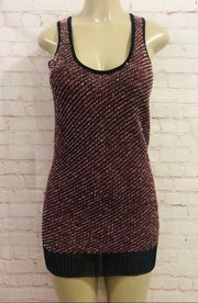 Alexander Wang Metallic bouclé and mesh tank dress size S