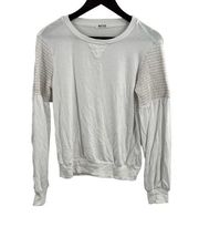 LAMade White Crewneck Long Sleeve Top Large New