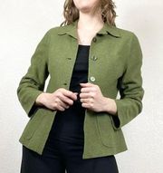 (6 petite) Vintage 90’s Valerie Stevens Green Wool Blend Blazer Jacket