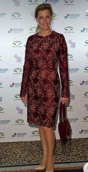 $3955 Stella McCartney 42 US 6 Lace Dress Guipure Bevam Burgundy ASO Royalty