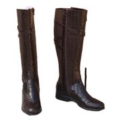 Ladies’ Chico’s Embossed Leather Side-zipper Boots (7M)