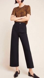 ANTHROPOLOGIE | Courtney Ponte Cropped Wide Leg Pants Size 4