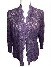 Alex Evenings Sequin Lace & Satin dress jacket size 10